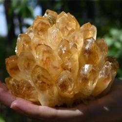 Amas de quartz citrine - Cristal de guérison brut | 650 g