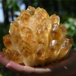Amas de quartz citrine - Cristal de guérison brut | 650 g