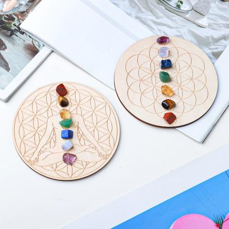 Pendentif en cristal des 7 chakras | Décoration d'intérieur en pierres naturelles