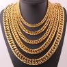 Collana a catena cubana in oro | Acciaio inossidabile da uomo, 7-40