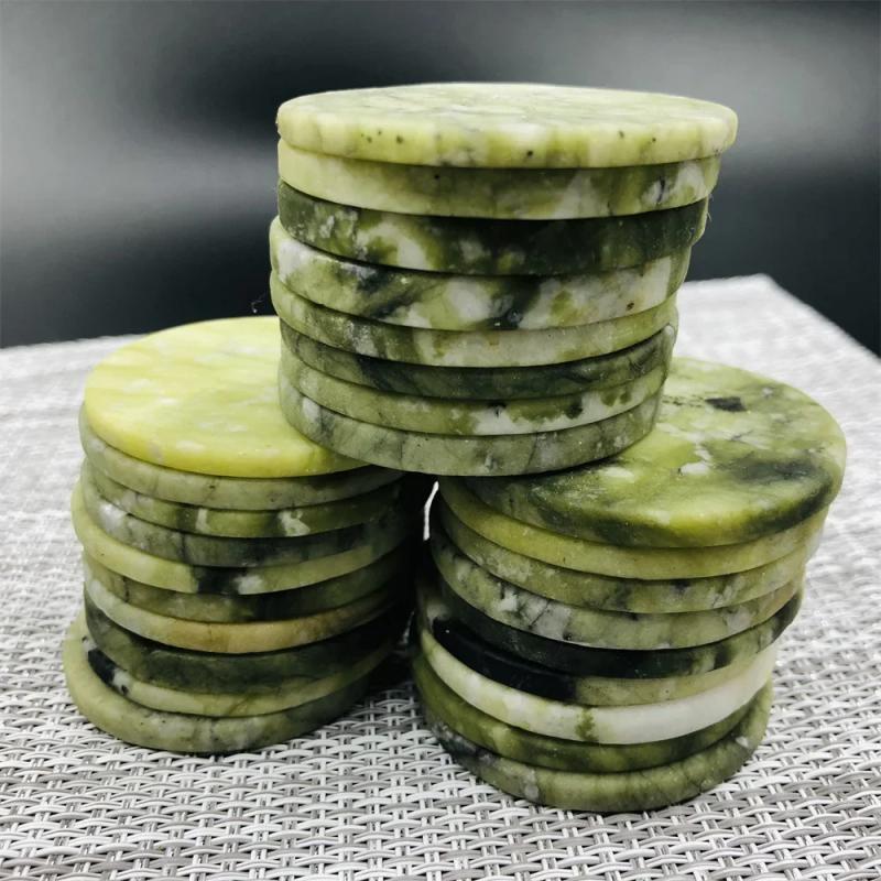 Tranches de pierre de jade naturelle pour extensions de cils - 10 pièces