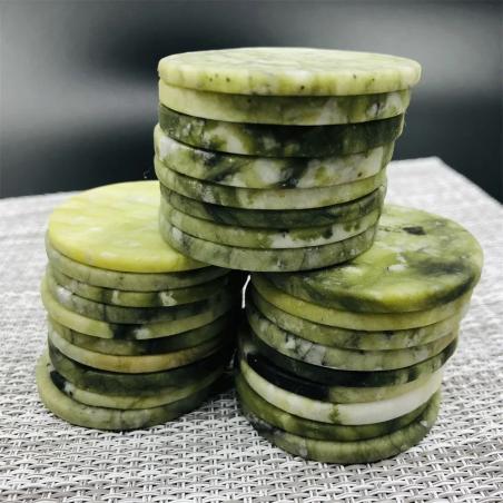 Tranches de pierre de jade naturelle pour extensions de cils - 10 pièces