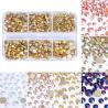 Manucure strass 3D | Cristaux plats à base dorée (SS6-SS20)