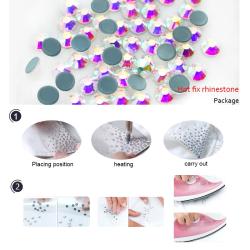 Strass multicolores pour ongles et loisirs créatifs - Cristaux à dos plat QIAO