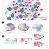 Strass multicolores pour ongles et loisirs créatifs - Cristaux à dos plat QIAO