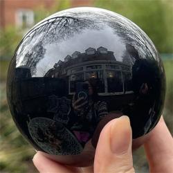 Black Obsidian Sphere | Healing Crystal Ball for Reiki & Feng Shui