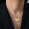 Collana da meditazione con fiore di loto in acciaio inossidabile | LIKGREAT