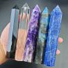 Baguette en cristal d'améthyste - Grand prisme hexagonal pour la décoration et les loisirs créatifs