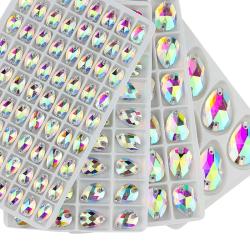 Gouttes de cristal QL : Strass à coudre AB Sparkle pour le bricolage