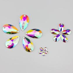 Gouttes de cristal QL : Strass à coudre AB Sparkle pour le bricolage