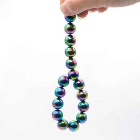 Perles et pierres magnétiques colorées - Cristaux de guérison pour bracelets et...