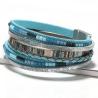 Boho-Armband aus gewebtem Leder für Damen | Magnetverschluss