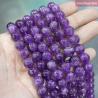 Perles d'améthyste : cristaux violets naturels pour la création de bijoux.