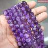 Perles d'améthyste : cristaux violets naturels pour la création de bijoux.