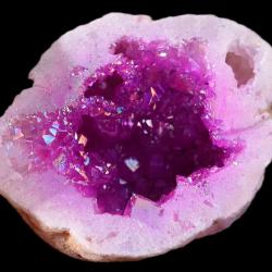 Pierre de grotte en cristal d'agate naturelle en forme de corne d'abondance - Décoration et porte-bonheur