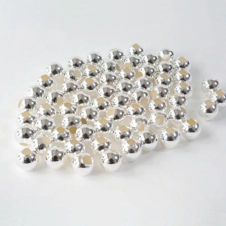 Perles en argent sterling - Entretoises rondes sans soudure pour la création de bijoux
