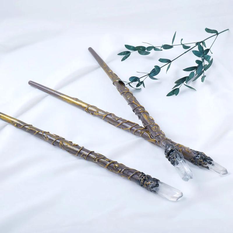 Sceptre en quartz naturel - Baguette magique en cristal décorative
