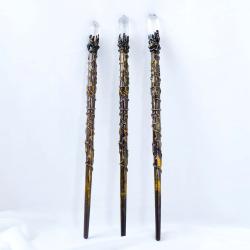 Sceptre en quartz naturel - Baguette magique en cristal décorative