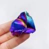 Obsidyen Kristal - Doğal, Elektrolizle Kaplanmış Parıltılı, Reiki Şifa