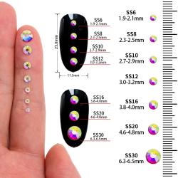Cristaux à paillettes AB : Strass thermocollants pour loisirs créatifs et mode