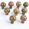 Mini figurine de champignon en pierre précieuse - Décoration de jardin en cristal et vertus curatives