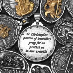 St.-Christophorus-Halskette aus Edelstahl für Damen und Herren