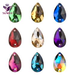 YANRUO Damla Şekilli Rhinestone Taşlar: El Sanatları ve Dekorasyon İçin Işıltılı Dikiş Kristal Taşları...