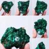 Cube de cristal de malachite brute naturelle - Spécimen minéral unique pour la décoration
