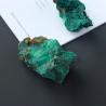 Cube de cristal de malachite brute naturelle - Spécimen minéral unique pour la décoration