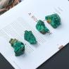 Cube de cristal de malachite brute naturelle - Spécimen minéral unique pour la décoration