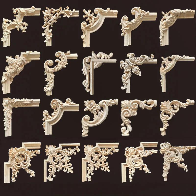 Décoration murale florale en bois naturel | Figurine en applique sculptée