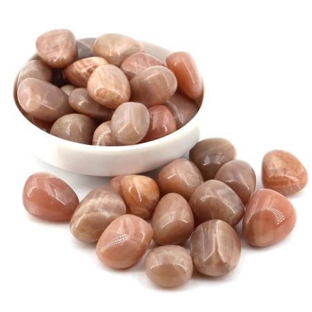 Peach Moonstone Tumbling Stone: Raw, Polished & Energizing