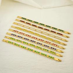 Vergoldetes Perlenarmband | Edelstahl & bunte Perlen