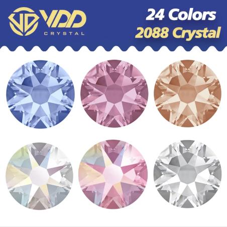 Ensemble de strass Fleur Radieuse : 8 grands et 8 petits cristaux pour nail art