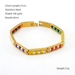 Vergoldetes Perlenarmband | Edelstahl & bunte Perlen