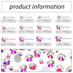 Sparkly Rhinestones: Crystals, AB Colors, Flatback for DIY Crafts &...