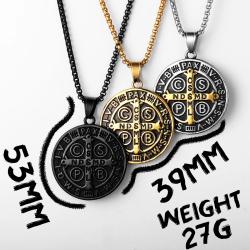 Collier pendentif d'exorcisme de Saint Benoît - Amulettes de protection puissantes