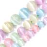 Perles en pierre œil-de-chat colorées | Fournitures pour la création de bijoux DIY