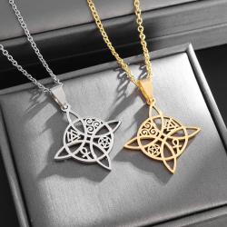 Mystische Knoten- und Symbolkette: Wicca- und heidnischer Schmuck