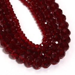 Perles de cristal rouge grenade à facettes pour la création de bijoux