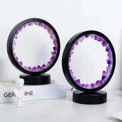 Lampe en cristal d'améthyste : Décoration d'intérieur élégante et apaisante