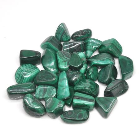 Malachite Tumbled Stones: Natural Healing Crystals for Reiki & Decor