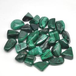 Malachite Tumbled Stones: Natural Healing Crystals for Reiki & Decor
