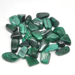Malachite Tumbled Stones: Natural Healing Crystals for Reiki & Decor