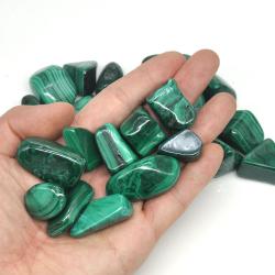 Malachite Tumbled Stones: Natural Healing Crystals for Reiki & Decor