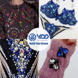 Strass en verre K9 scintillants pour vêtements et loisirs créatifs - VDD