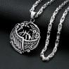 Wikinger-Halskette mit Odin-Rabenanhänger | Amulett aus Edelstahl