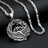 Wikinger-Halskette mit Odin-Rabenanhänger | Amulett aus Edelstahl