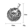 Wikinger-Halskette mit Odin-Rabenanhänger | Amulett aus Edelstahl