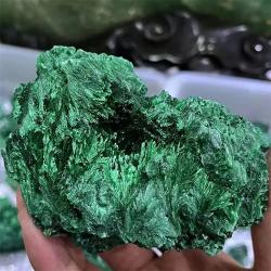 Cube de cristal de malachite brute - Décoration naturelle pour la maison et le jardin